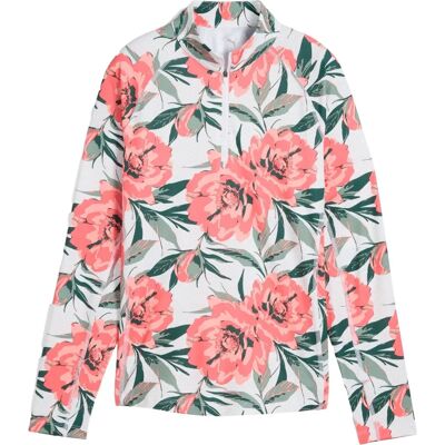 Puma Damen YOU-V Beautiful Game 1/4 Zip - Weiß/Peach Frost Puma Damen YOU-V Beautiful Game 1/4 Zip - Weiß/Peach Frost