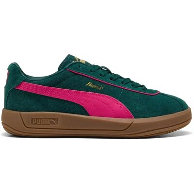 Buty Puma Club Klassika - Ciemnozielone i różowe sneakersy Buty Puma Club Klassika - Ciemnozielone i różowe sneakersy