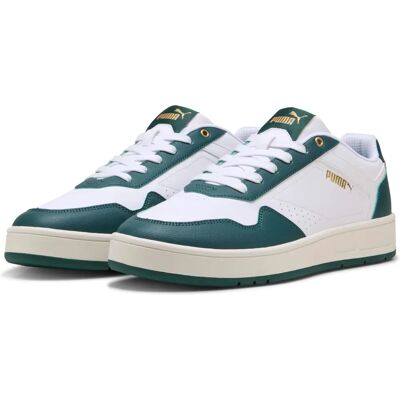 PUMA Court Classic Sneakers - White, Green, Gold - Sneakers PUMA Court Classic Sneakers - White, Green, Gold - Sneakers