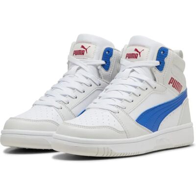 Baskets PUMA Rebound V6 Mid Jr - Colorées, Sportives, Taille 39 - Publicité Baskets PUMA Rebound V6 Mid Jr - Colorées, Sportives, Taille 39 - Publicité