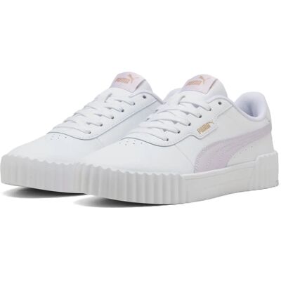 PUMA Carina 3.0 Blanc-Lilas Frost - Baskets PUMA Carina 3.0 Blanc-Lilas Frost - Baskets