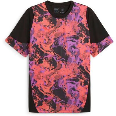 PUMA Herr Svart Slim Fit Fotbollströja - Tränings-T-shirt PUMA Herr Svart Slim Fit Fotbollströja - Tränings-T-shirt