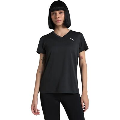 Puma Schwarzes TAD Essential Vneck Sportshirt Puma Schwarzes TAD Essential Vneck Sportshirt