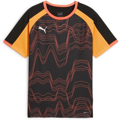 Koszulka piłkarska junior Puma czarna - Nadruk na całej powierzchni, dryCELL, dekolt w serek Koszulka piłkarska junior Puma czarna - Nadruk na całej powierzchni, dryCELL, dekolt w serek