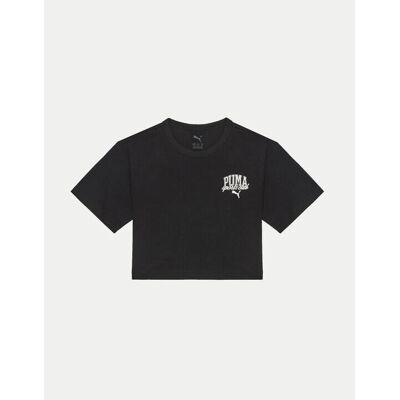 PUMA CLASS TEE G - Sportowa koszulka z jersey z bawełny dla dzieci, Schwarz PUMA CLASS TEE G - Sportowa koszulka z jersey z bawełny dla dzieci, Schwarz