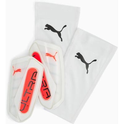 PUMA ULTRA Flex Vit Glowing Röd Shin Guards PUMA ULTRA Flex Vit Glowing Röd Shin Guards