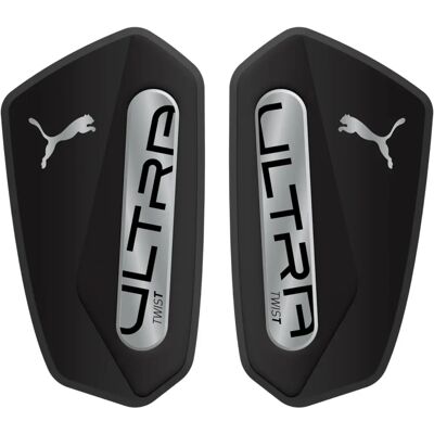 Espinilleras de fútbol PUMA Ultra Twist - Unisex, S, Plata metálica negra Espinilleras de fútbol PUMA Ultra Twist - Unisex, S, Plata metálica negra