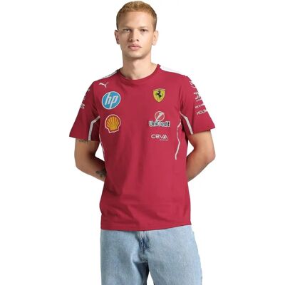 T-shirt de l'équipe Ferrari 2025 - Rouge - T-shirt - Publicité T-shirt de l'équipe Ferrari 2025 - Rouge - T-shirt - Publicité