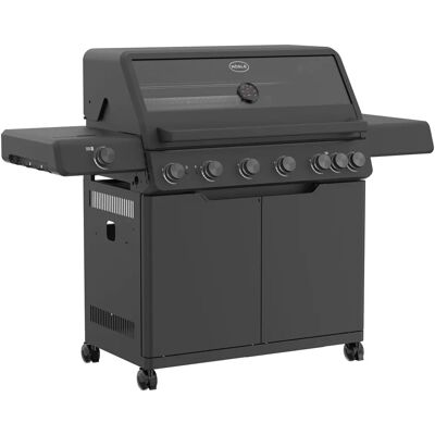 RÖSLE ALLFLAME Hero 6 Gasgrill - 92.5x45cm, 6 Brenner, Schwarz RÖSLE ALLFLAME Hero 6 Gasgrill - 92.5x45cm, 6 Brenner, Schwarz