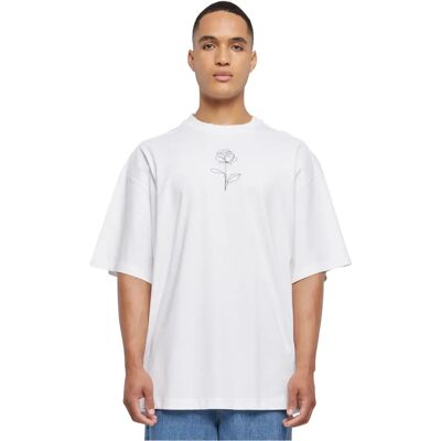 T-Shirt Merchcode Rose Huge Blanc Oversize T-Shirt Merchcode Rose Huge Blanc Oversize