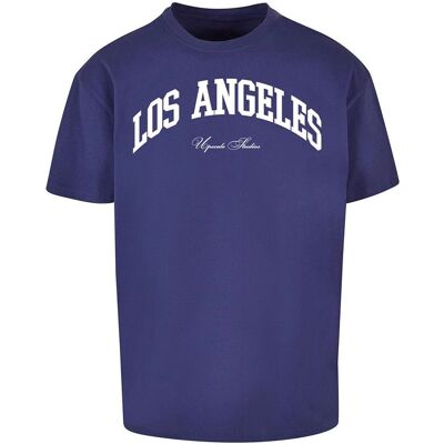 T-shirt Oversize L.A. College Mister Tee Blu - T-Shirt T-shirt Oversize L.A. College Mister Tee Blu - T-Shirt