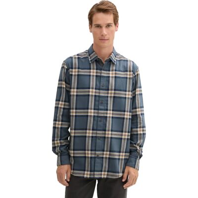 TOM TAILOR XXL Camisa Casual Cuadros Azul - Camisa TOM TAILOR XXL Camisa Casual Cuadros Azul - Camisa