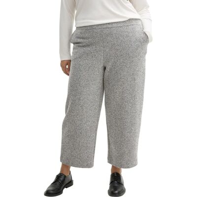 TOM TAILOR Damen Plus - Pantalon Culotte Court - Grande Taille, Motif Pied-de-Poule - Pantalon TOM TAILOR Damen Plus - Pantalon Culotte Court - Grande Taille, Motif Pied-de-Poule - Pantalon