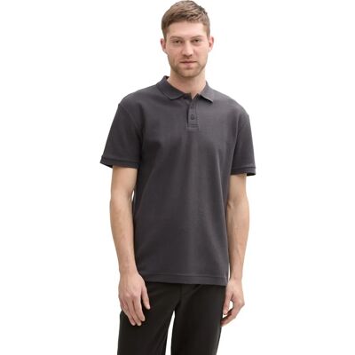 Tom Tailor Heren Katoenen Poloshirt - Zwart Tom Tailor Heren Katoenen Poloshirt - Zwart