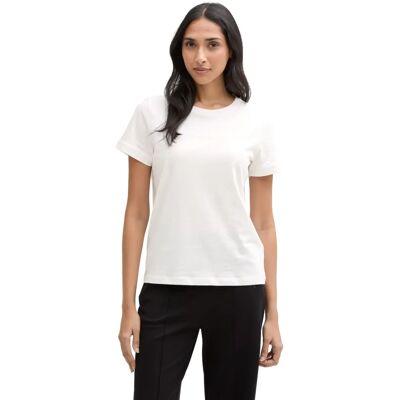 T-shirt femme en coton biologique avec logo TOM TAILOR T-shirt femme en coton biologique avec logo TOM TAILOR
