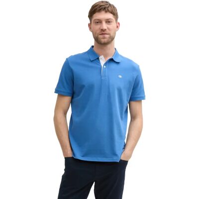 TOM TAILOR Herren Basic Poloshirt - Kurzarm, Baumwolle, Blau TOM TAILOR Herren Basic Poloshirt - Kurzarm, Baumwolle, Blau