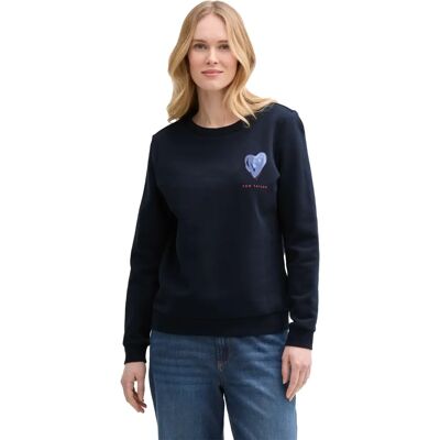 Sweatshirt Femme Loose Fit TOM TAILOR - Casual, Bleu, XL Sweatshirt Femme Loose Fit TOM TAILOR - Casual, Bleu, XL