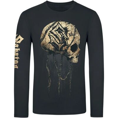 Sabaton Barbed Wire Skull Svart Langermet T-skjorte - Herre Sabaton Barbed Wire Skull Svart Langermet T-skjorte - Herre