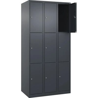 Kaiserkraft Stahl-Schrank - 9 Fächer, Grau, 900mm Kaiserkraft Stahl-Schrank - 9 Fächer, Grau, 900mm