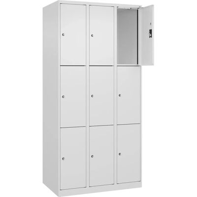 kaiserkraft Stahlschrank mit Schloss - EVOLO PLUS, 3 Abteilungen, Weiß kaiserkraft Stahlschrank mit Schloss - EVOLO PLUS, 3 Abteilungen, Weiß