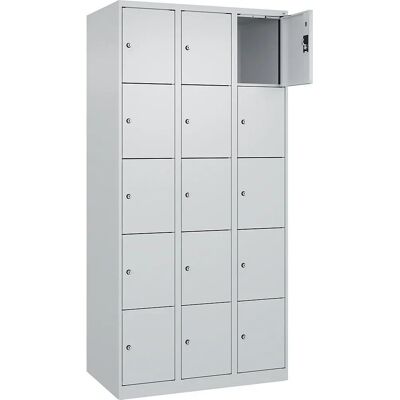 Kaiserkraft Stahlschrank - 15 Fächer, Hellgrau - Aufbewahrungsschrank Kaiserkraft Stahlschrank - 15 Fächer, Hellgrau - Aufbewahrungsschrank