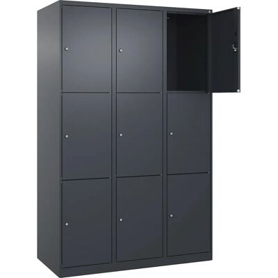 Kaiserkraft Stahlspinde - 3 Sektionen, Grau, 1200mm - Schließfachschrank Kaiserkraft Stahlspinde - 3 Sektionen, Grau, 1200mm - Schließfachschrank
