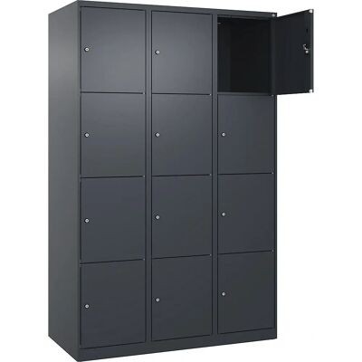 Kaiserkraft Stahl-Schrank - Evolo PLUS, 12 Fächer, Grau - Aufbewahrungsschrank Kaiserkraft Stahl-Schrank - Evolo PLUS, 12 Fächer, Grau - Aufbewahrungsschrank