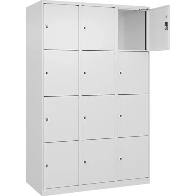 Kaiserkraft Stahl Schrank mit Schloss - Evolo PLUS - 12 Fächer Kaiserkraft Stahl Schrank mit Schloss - Evolo PLUS - 12 Fächer