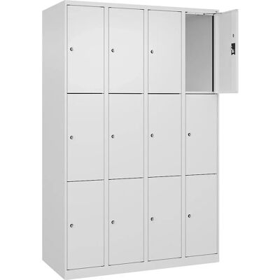 Kaiserkraft Stahl-Schrank Evolo PLUS, 12 Fächer, Weiß - Lagerregal Kaiserkraft Stahl-Schrank Evolo PLUS, 12 Fächer, Weiß - Lagerregal