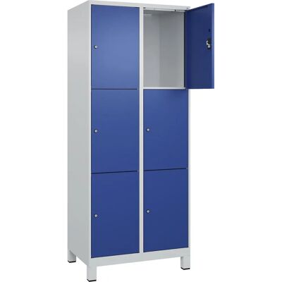 Kaiserkraft Stahl-Schrankschrank - 6 Ablagen, Hellgrau / Kobaltblau - Industriebedarf Kaiserkraft Stahl-Schrankschrank - 6 Ablagen, Hellgrau / Kobaltblau - Industriebedarf