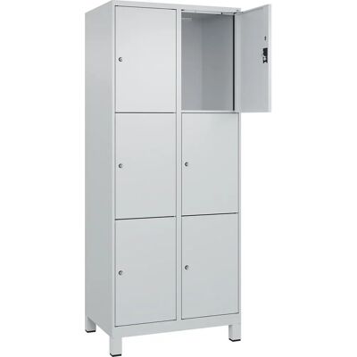 Kaiserkraft Stahlschrank - 6 Fächer - Hellgrau Kaiserkraft Stahlschrank - 6 Fächer - Hellgrau