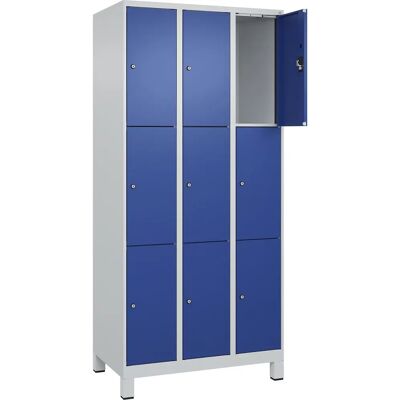 Kaiserkraft Stahl-Schrank - Hellgrau / Genciana Blau - 3 Fächer Kaiserkraft Stahl-Schrank - Hellgrau / Genciana Blau - 3 Fächer