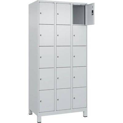 Kaiserkraft Stahl-Schranksystem - 15 Fächer, Grau, 900mm Kaiserkraft Stahl-Schranksystem - 15 Fächer, Grau, 900mm