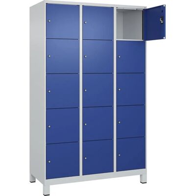 Kaiserkraft Stahl-Sicherheits-Schrank - Evolo PLUS, 3 Sektionen, Grau/Blau Kaiserkraft Stahl-Sicherheits-Schrank - Evolo PLUS, 3 Sektionen, Grau/Blau