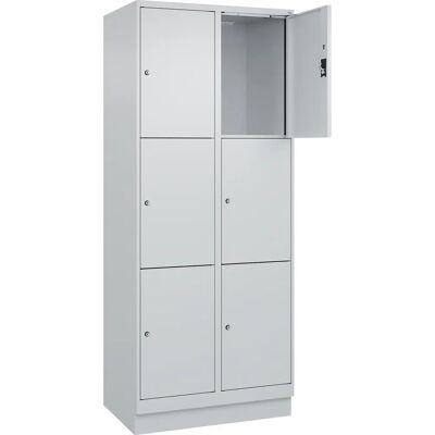 Kaiserkraft Stahl-Schrankschrank - Evolo PLUS, 6 Fächer, Hellgrau Kaiserkraft Stahl-Schrankschrank - Evolo PLUS, 6 Fächer, Hellgrau