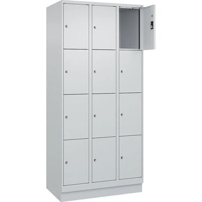 Kaiserkraft Stahl-Schrankschrank - 12 Fächer - Hellgrau - Aufbewahrungsschrank Kaiserkraft Stahl-Schrankschrank - 12 Fächer - Hellgrau - Aufbewahrungsschrank