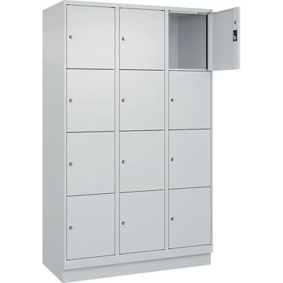Kaiserkraft Hellgrauer Stahl-Schrank - 12 Fächer - 1950mm hoch Kaiserkraft Hellgrauer Stahl-Schrank - 12 Fächer - 1950mm hoch
