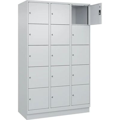Kaiserkraft Stahl-Schrankschrank - 15 Fächer, Hellgrau Kaiserkraft Stahl-Schrankschrank - 15 Fächer, Hellgrau