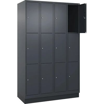 Kaiserkraft Stahlspinde - Evolo PLUS, 12 Fächer, Grau - Schrank Kaiserkraft Stahlspinde - Evolo PLUS, 12 Fächer, Grau - Schrank