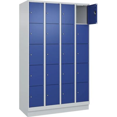 KaiserKraft Stahl-Aufbewahrungsschrank - 20 Fächer - Hellgrau / Blau - 1200mm - Industrielle Lagerung KaiserKraft Stahl-Aufbewahrungsschrank - 20 Fächer - Hellgrau / Blau - 1200mm - Industrielle Lagerung