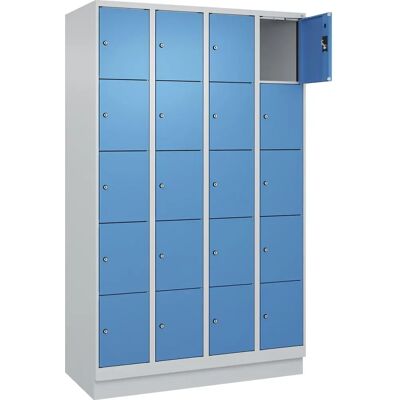 KaiserKraft Sicheres Stahl-Schrank - 20 Fächer - Hellgrau/Blau - 1200mm KaiserKraft Sicheres Stahl-Schrank - 20 Fächer - Hellgrau/Blau - 1200mm