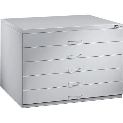 C+P Lichtgrauer 5-Schubladen Aktenschrank - Aktenschrank C+P Lichtgrauer 5-Schubladen Aktenschrank - Aktenschrank