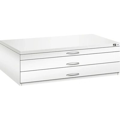 C+P Planschrank - 3 Schubladen - Verkehrsweiß - Aufbewahrungsschrank C+P Planschrank - 3 Schubladen - Verkehrsweiß - Aufbewahrungsschrank