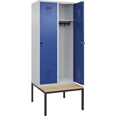 Vestiaire Evolo PLUS avec Banc - Gris clair / Bleu encián Vestiaire Evolo PLUS avec Banc - Gris clair / Bleu encián