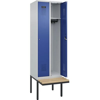 Kaiserkraft Evelo PLUS Casier 2 Modules Gris clair / Bleu génçiane - Armoire Kaiserkraft Evelo PLUS Casier 2 Modules Gris clair / Bleu génçiane - Armoire