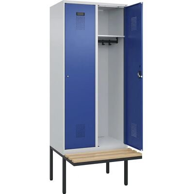 Armoire avec banc - Evolo PLUS, 2 compartiments, Kaiserkraft Armoire avec banc - Evolo PLUS, 2 compartiments, Kaiserkraft