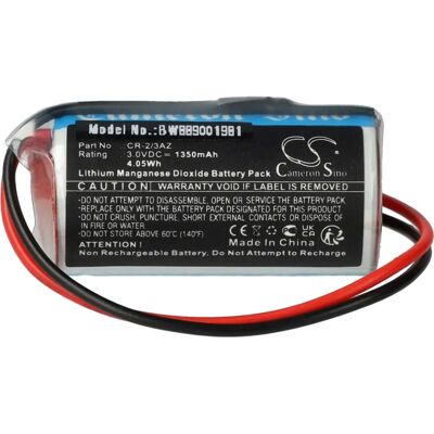 vhbw Batterie CR-2/3AZ Verisure - 1350mAh 3V Li-MnO2, Batterie Interne vhbw Batterie CR-2/3AZ Verisure - 1350mAh 3V Li-MnO2, Batterie Interne
