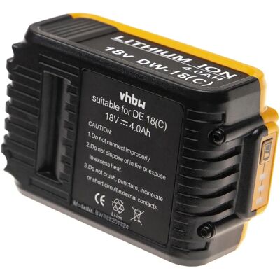 reemplazo de batería vhbw Dewalt - 18V, 4000mAh Li-ion reemplazo de batería vhbw Dewalt - 18V, 4000mAh Li-ion