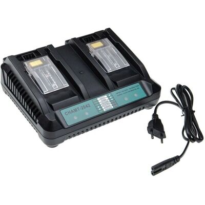 Cargador dual vhbw - Compatible con baterías Makita 14.4-18V - Negro Cargador dual vhbw - Compatible con baterías Makita 14.4-18V - Negro