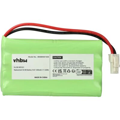 Batterie vhbw pour Dexo Gate - 1200 mAh, 9,6 V, NiMH Batterie vhbw pour Dexo Gate - 1200 mAh, 9,6 V, NiMH